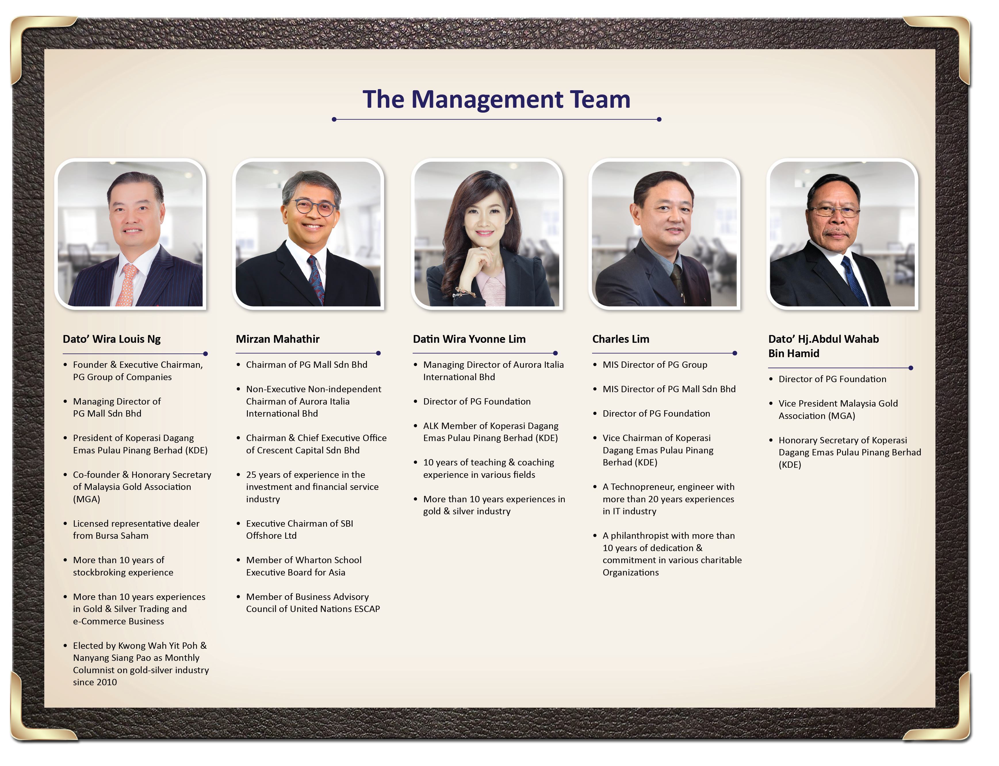 Management team 2019